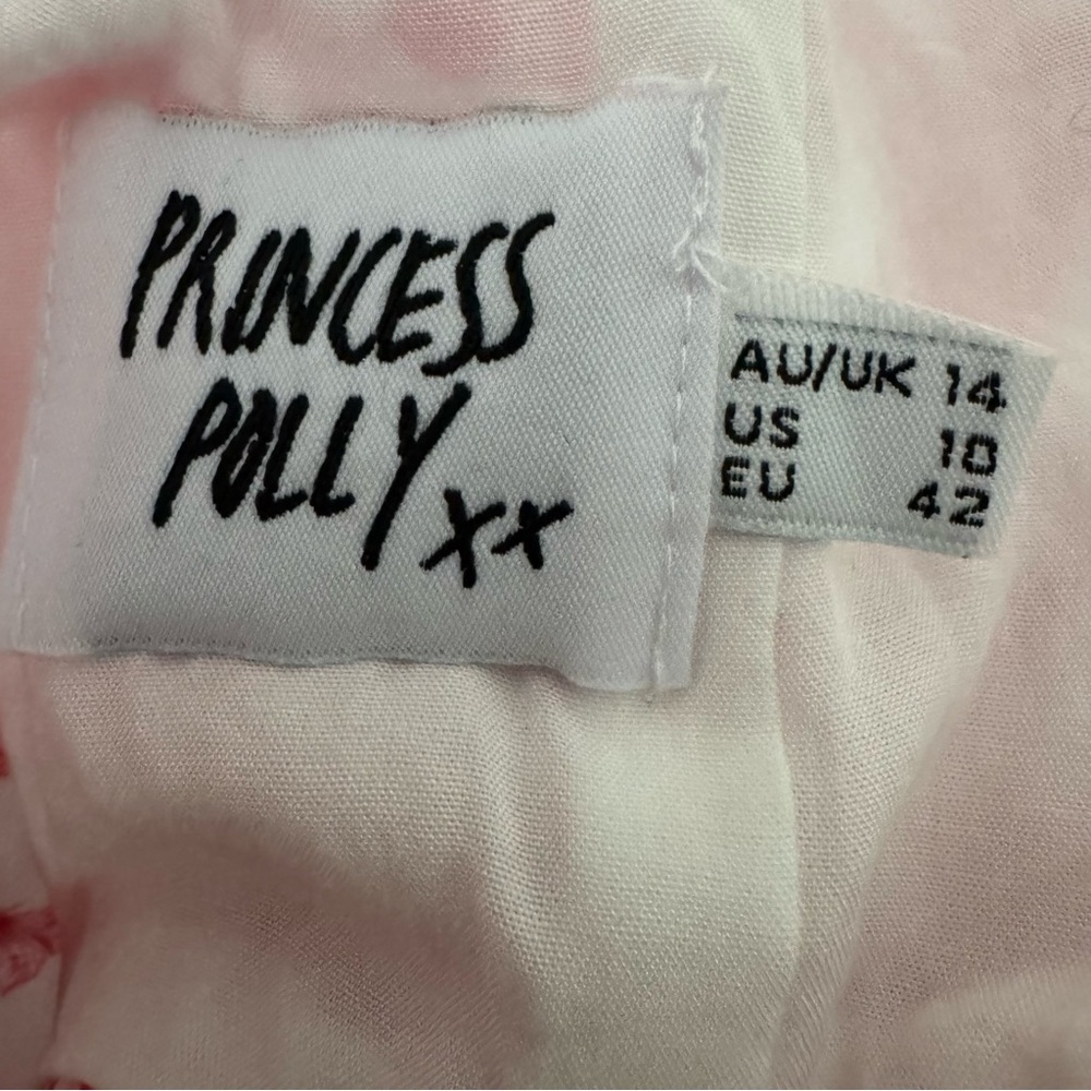Princess Polly Juliette Bustier Strapless Crop Top Pink Floral Print Size 10 - Picture 12 of 16